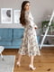 Сукня А-силуету лимонного кольору в квітковий принт | 5867365 | фото 3