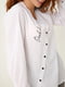 Блуза белая с принтом | 5869034 | фото 8
