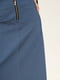 Спідниця-трапеція джинсова синя з декоративною блискавкою | 5869046 | фото 6