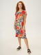 Сукня-футболка різнобарвна в квітковий принт | 5869051 | фото 2