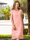 Платье пляжное кораллового цвета с цветочным узором | 5601443 | фото 2