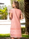 Платье пляжное кораллового цвета с цветочным узором | 5601443 | фото 3