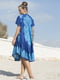 Туніка пляжна синя з орнаментом | 5873294 | фото 2
