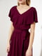 Платье А-силуэта бордового цвета | 5873051 | фото 3