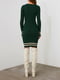 Платье-свитер зеленая в полоску | 5873059 | фото 4