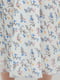 Платье А-силуэта белое в цветочный принт | 5875817 | фото 4