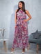 Сукня А-силуету фіолетова з принтом | 5876857 | фото 2