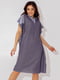Платье А-силуэта фиолетовое | 5876875 | фото 2