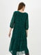 Платье А-силуэта зеленое с принтом | 5877045 | фото 3