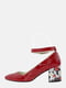 Туфли красные с цветочным рисунком | 5879314 | фото 2
