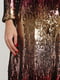 Платье бордово-золотистое, декорированное пайетками | 5898340 | фото 4