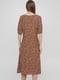 Платье коричневое с принтом | 5898440 | фото 2