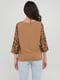 Блуза коричневая с принтом | 5898451 | фото 2