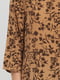 Блуза коричневая с принтом | 5898451 | фото 4