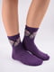 Шкарпетки фіолетові в принт | 5902963
