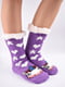 Шкарпетки фіолетові в принт | 5903031