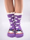 Шкарпетки фіолетові в принт | 5903031 | фото 2