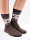 Шкарпетки коричневі з орнаментом | 5902886