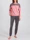 Пижама розово-сиреневая: свитшот и брюки | 5903729