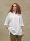 Блуза белая с принтом | 5903979 | фото 4