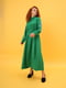 Сукня зелена А-силуету з вишивкою | 5903942 | фото 5