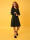 Сукня А-силуету зелена з вишивкою | 5903950 | фото 2