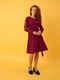 Платье А-силуэта цвета фуксии с вышивкой | 5903951 | фото 2