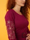 Платье А-силуэта цвета фуксии с вышивкой | 5903951 | фото 3