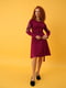 Платье А-силуэта цвета фуксии с вышивкой | 5903951 | фото 6