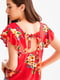 Блуза коралловая с цветочным принтом | 5899110 | фото 2