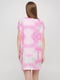 Платье розовое с абстрактным принтом | 5899176 | фото 3