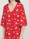 Сукня червона з квітковим принтом | 5899255 | фото 3