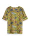 Блуза гірчичного кольору в квітковий принт | 5904844