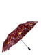 Зонт-полуавтомат бордовый в принт | 5904931 | фото 2
