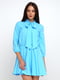 Сукня А-силуету блакитна | 5900021 | фото 2
