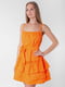 Платье А-силуэта оранжевое | 5900044 | фото 2