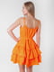 Платье А-силуэта оранжевое | 5900044 | фото 3