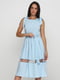 Платье А-силуэта голубое | 5900131 | фото 2
