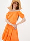 Платье А-силуэта оранжевое | 5900150 | фото 2