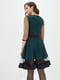 Платье А-силуэта зелено-черное | 5900388 | фото 3