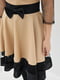 Платье А-силуэта бежево-черное | 5900390 | фото 4