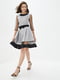 Платье А-силуэта серо-черное | 5900392 | фото 2