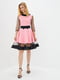 Сукня А-силуету рожево-чорна | 5900394 | фото 2