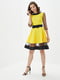 Платье А-силуэта желто-черное | 5900397 | фото 2
