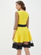 Платье А-силуэта желто-черное | 5900397 | фото 3