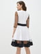 Платье А-силуэта бело-черное | 5900399 | фото 3