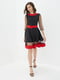 Сукня А-силуету чорно-червона | 5900403 | фото 2