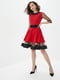 Платье А-силуэта красно-черное | 5900405 | фото 2