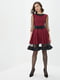 Сукня А-силуету бордово-чорна | 5900406 | фото 2