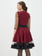 Сукня А-силуету бордово-чорна | 5900406 | фото 3